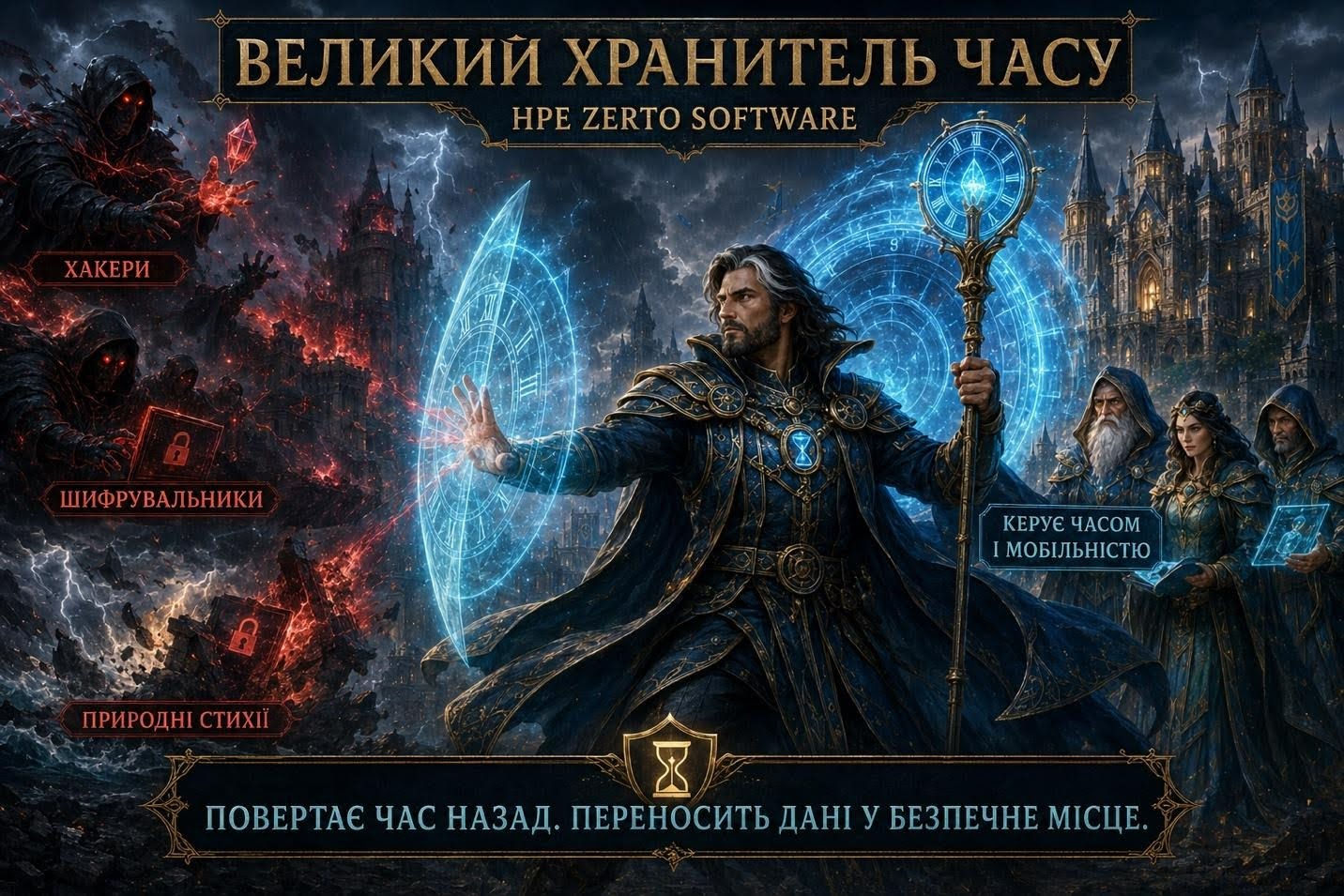 Казка про Годинник Часу та Чарівний Щит Zerto